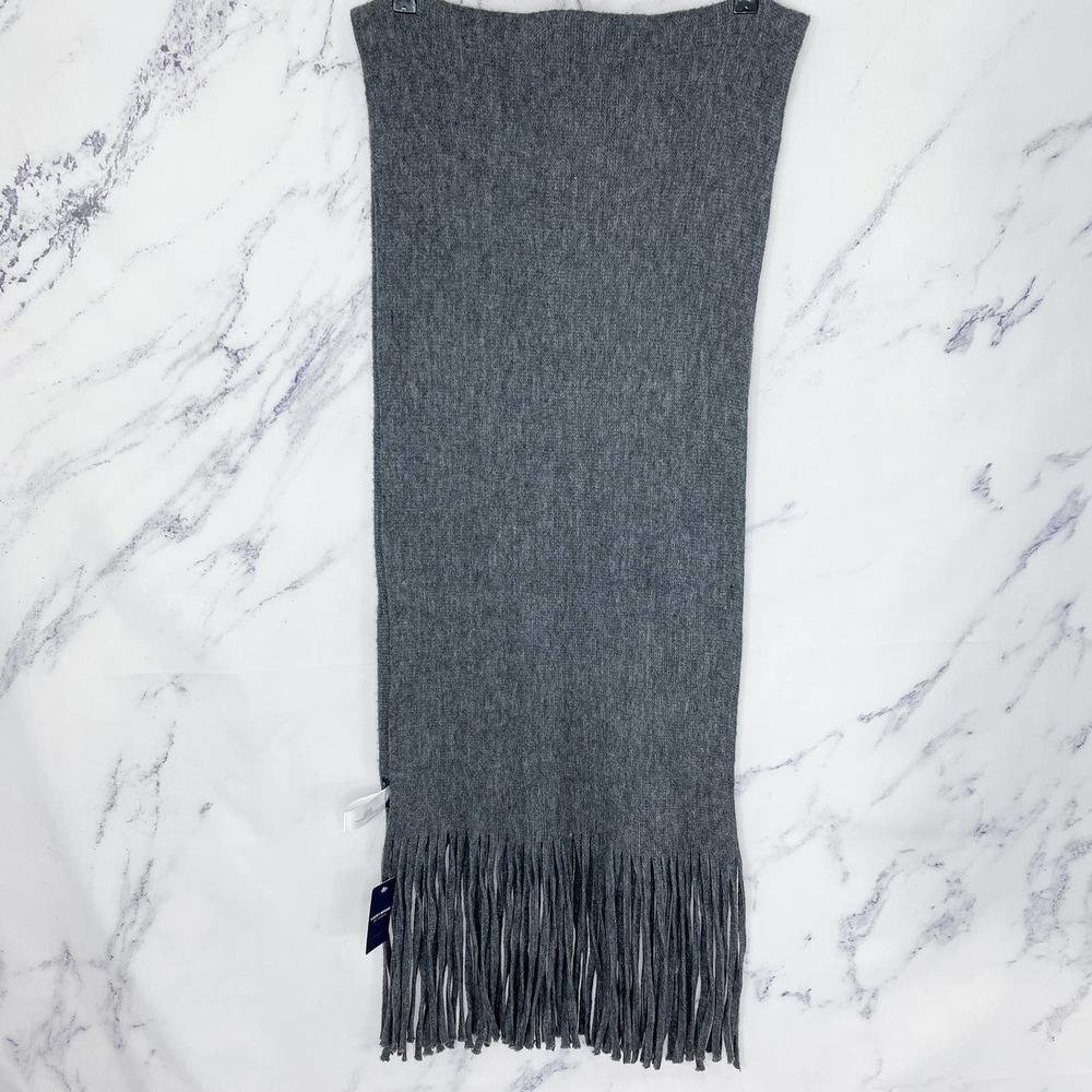 Lucky Brand | Dark Grey Solid Brushed Scarf - Picture 2 of 11